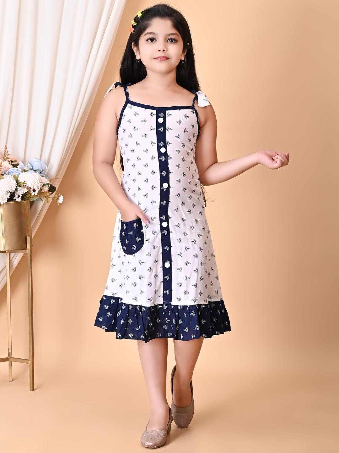 CHANDRIKA Print A-Line Dress
