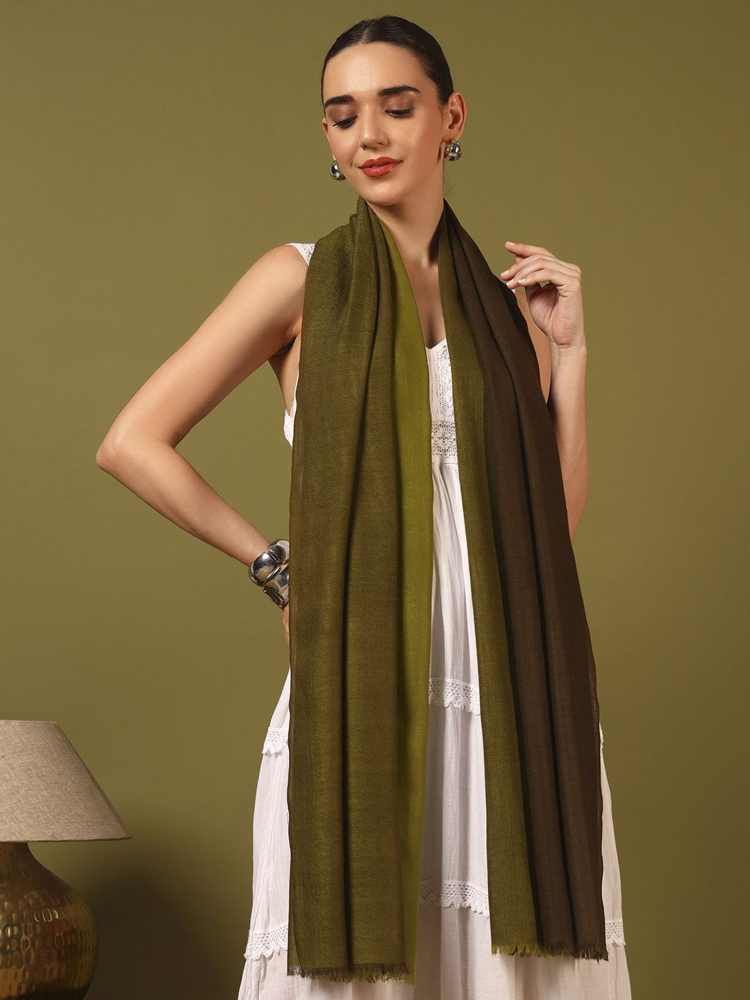 Kala Maison Women Colourblocked Woolen Stole