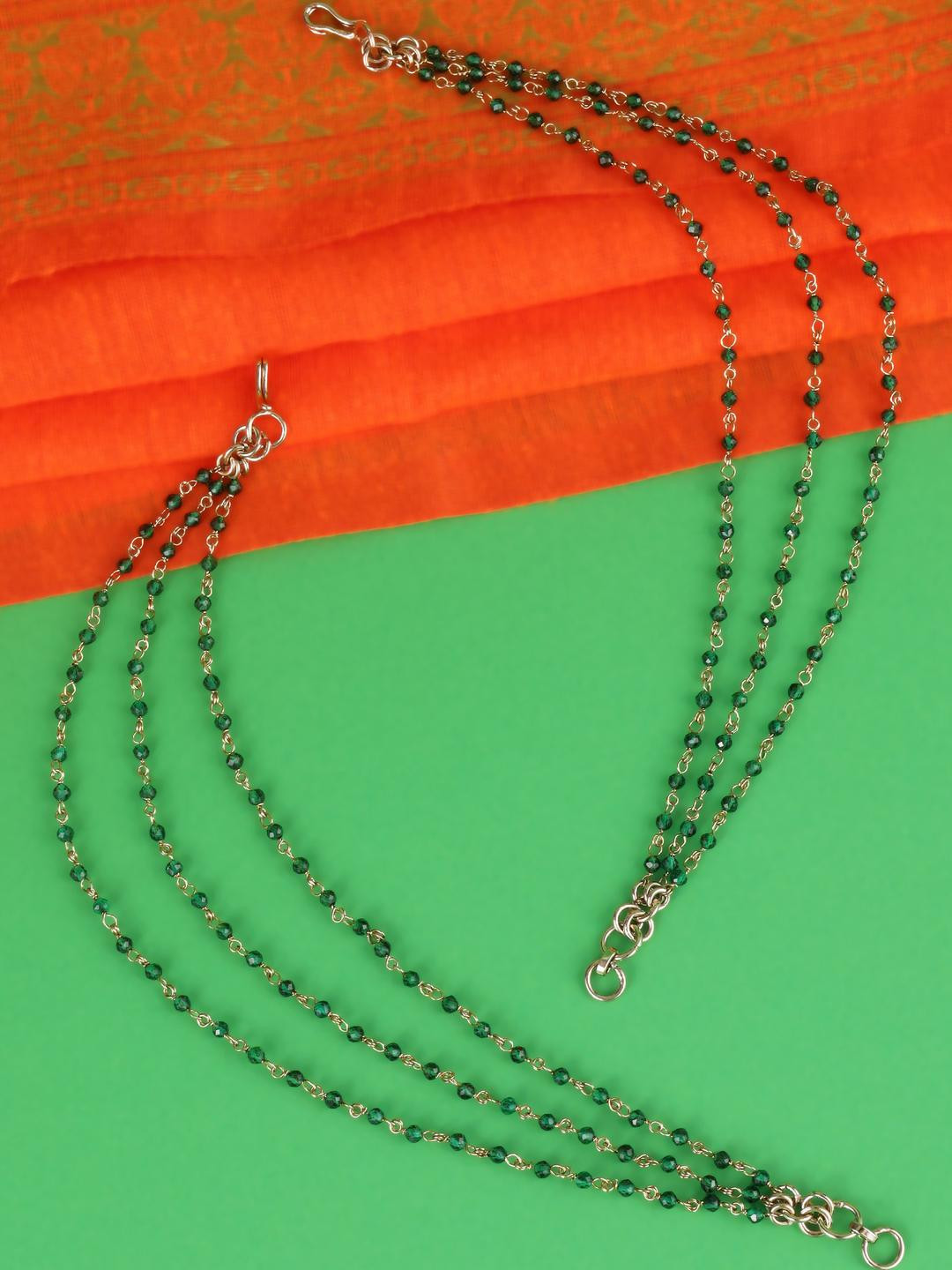 SALONI FASHION JEWELLERY Gold-Plated Brass Artificial Beads Ear Cuff