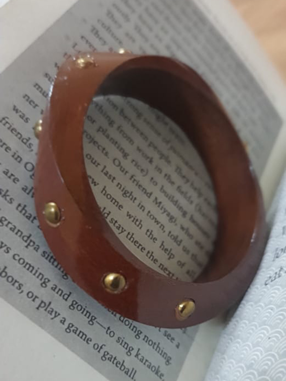 Hitarh  Elegant Sheesham 1 Wood Bangles with Brass Charms