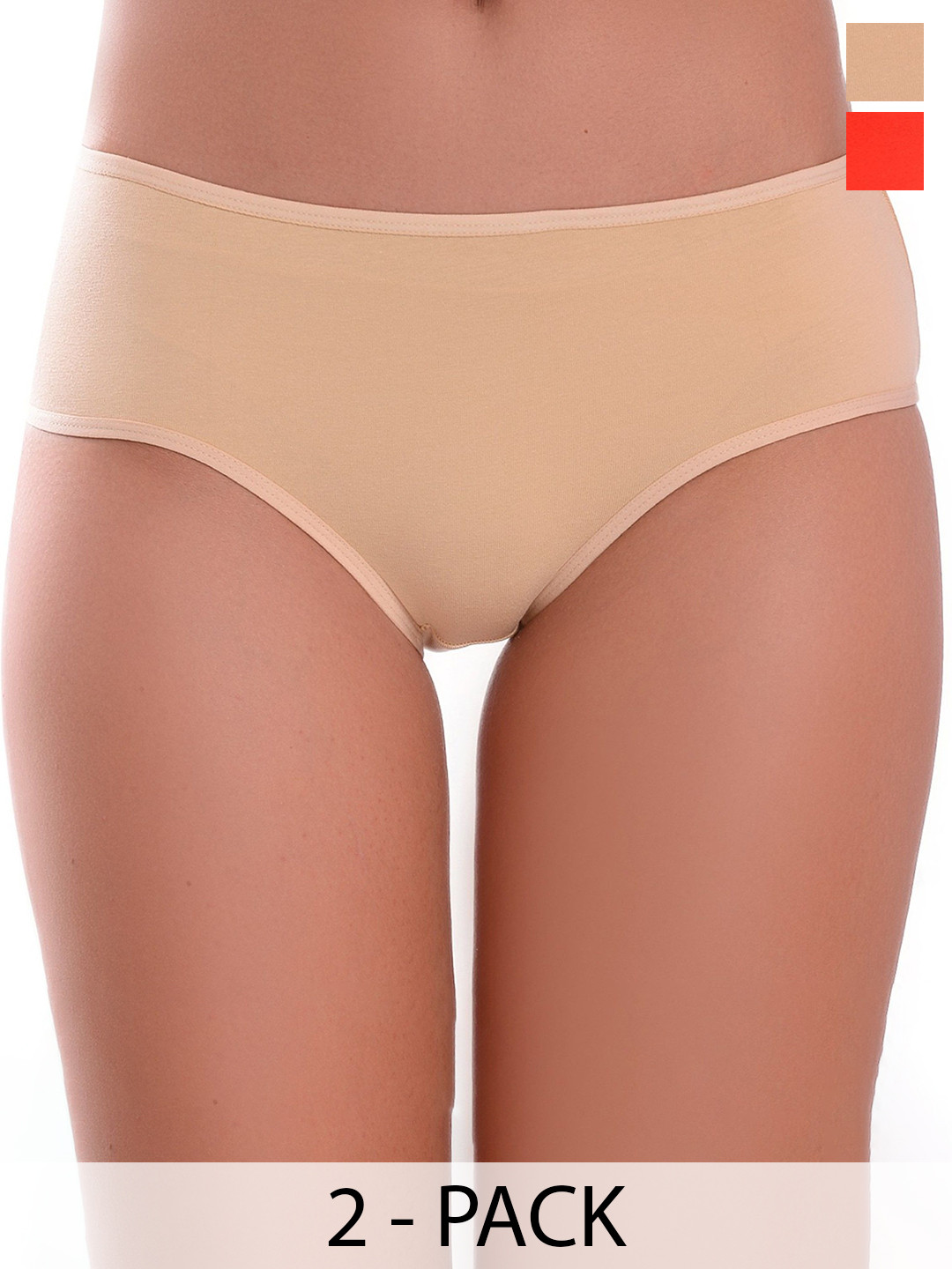 DHANDAI FASHION Pack Of 2 Pure Cotton Hipster Briefs Soft Cotton Panty (SC-M-12)Mlt Pcs-2