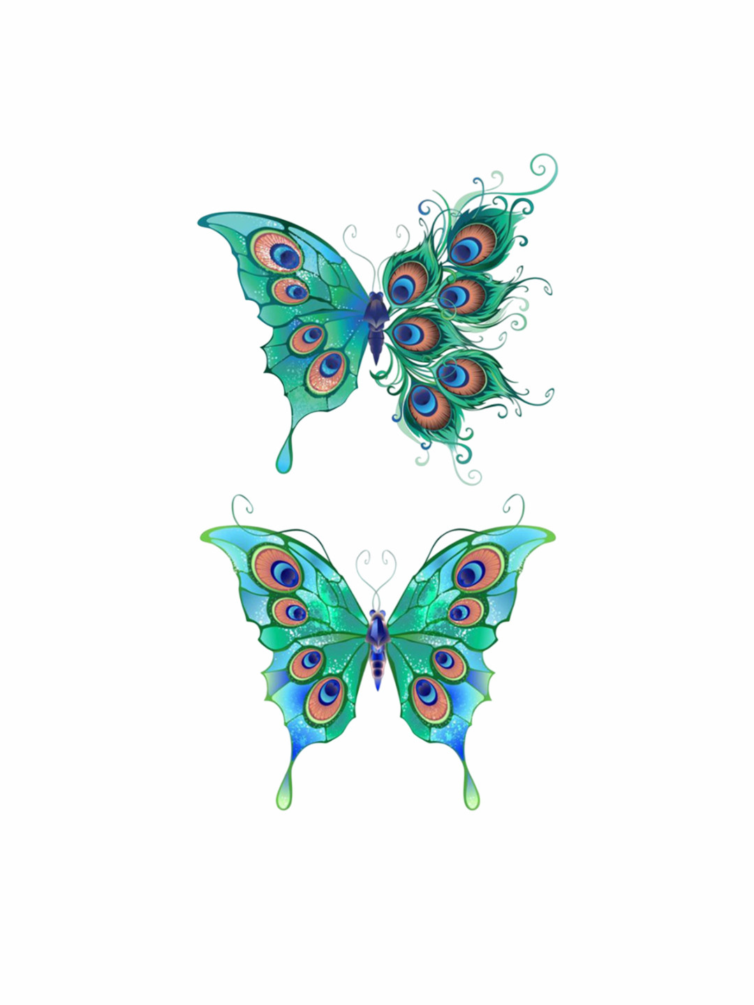 VOORKOMS Butterfly Tattoo Temporary Tattoo Stickers