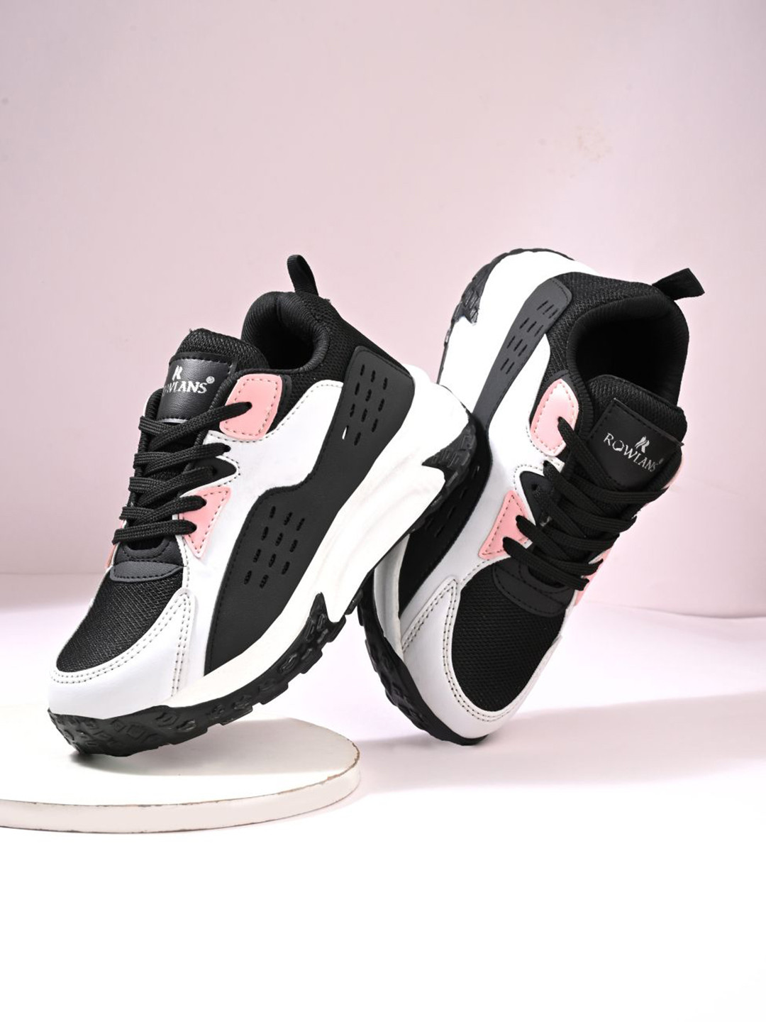 Rowlans Women Colourblocked Lightweight Comfort Chunky Sole Sneakers