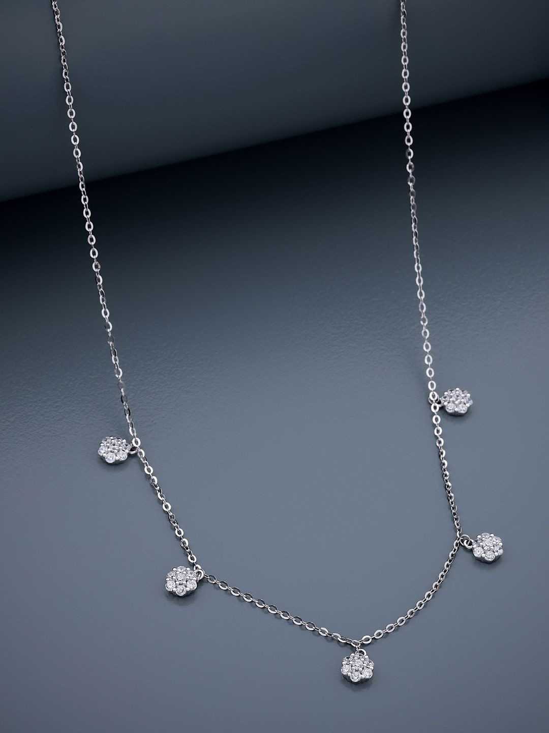 Kushal's Fashion Jewellery 925 Sterling Silver Rhodium-Plated Chain