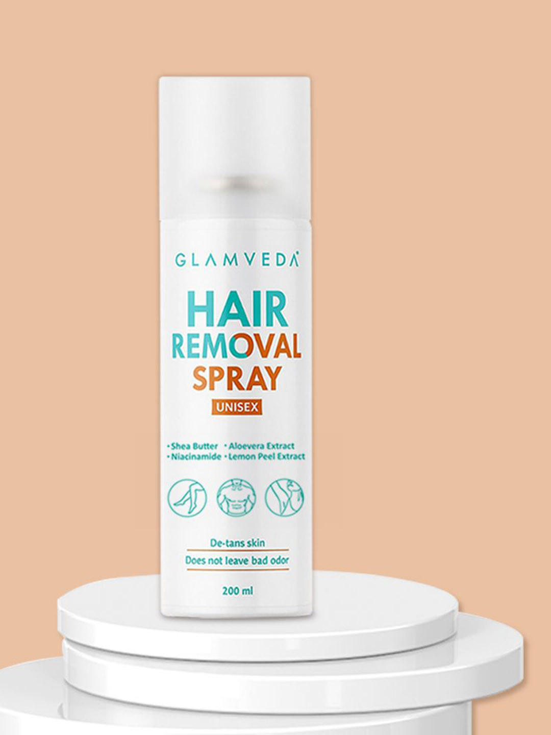 GLAMVEDA Painless Hair Removal Spray With Aloe Vera - 200 ml