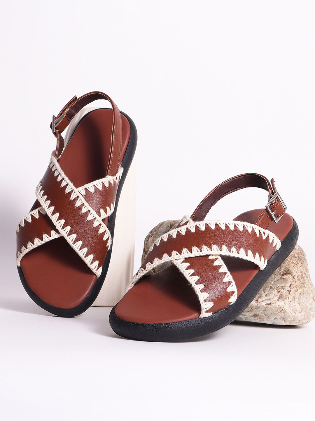 Street Style Store Women Backstrap Buckle Flats