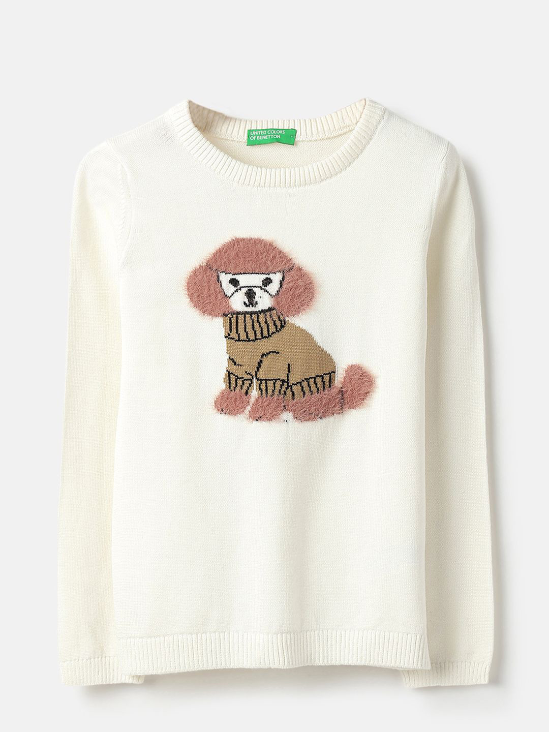 United Colors of Benetton Girls Animal Design Pullover Sweatshirt