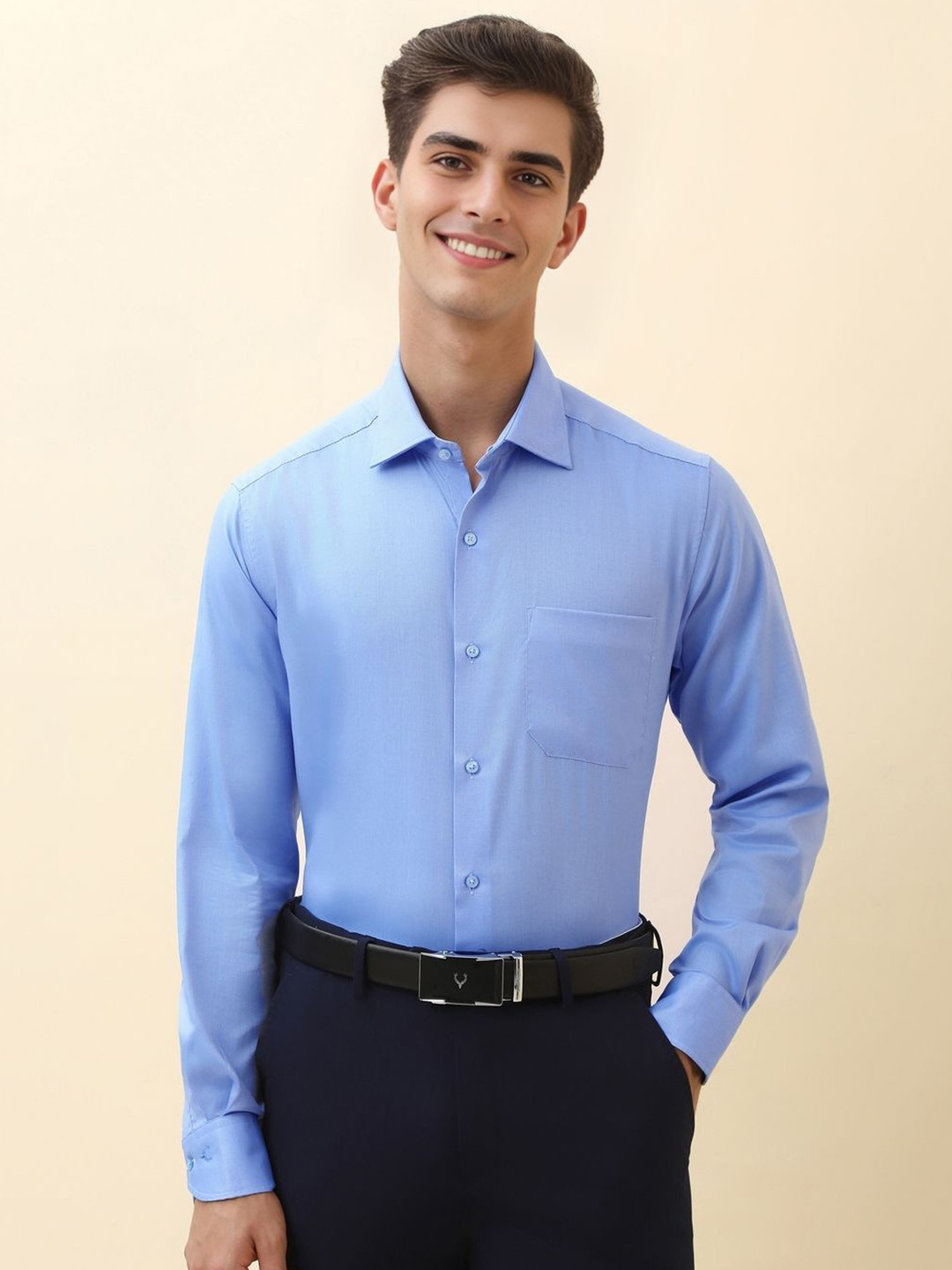 Allen Solly Sport Long Sleeves Spread Collar Pure Cotton Formal Shirt