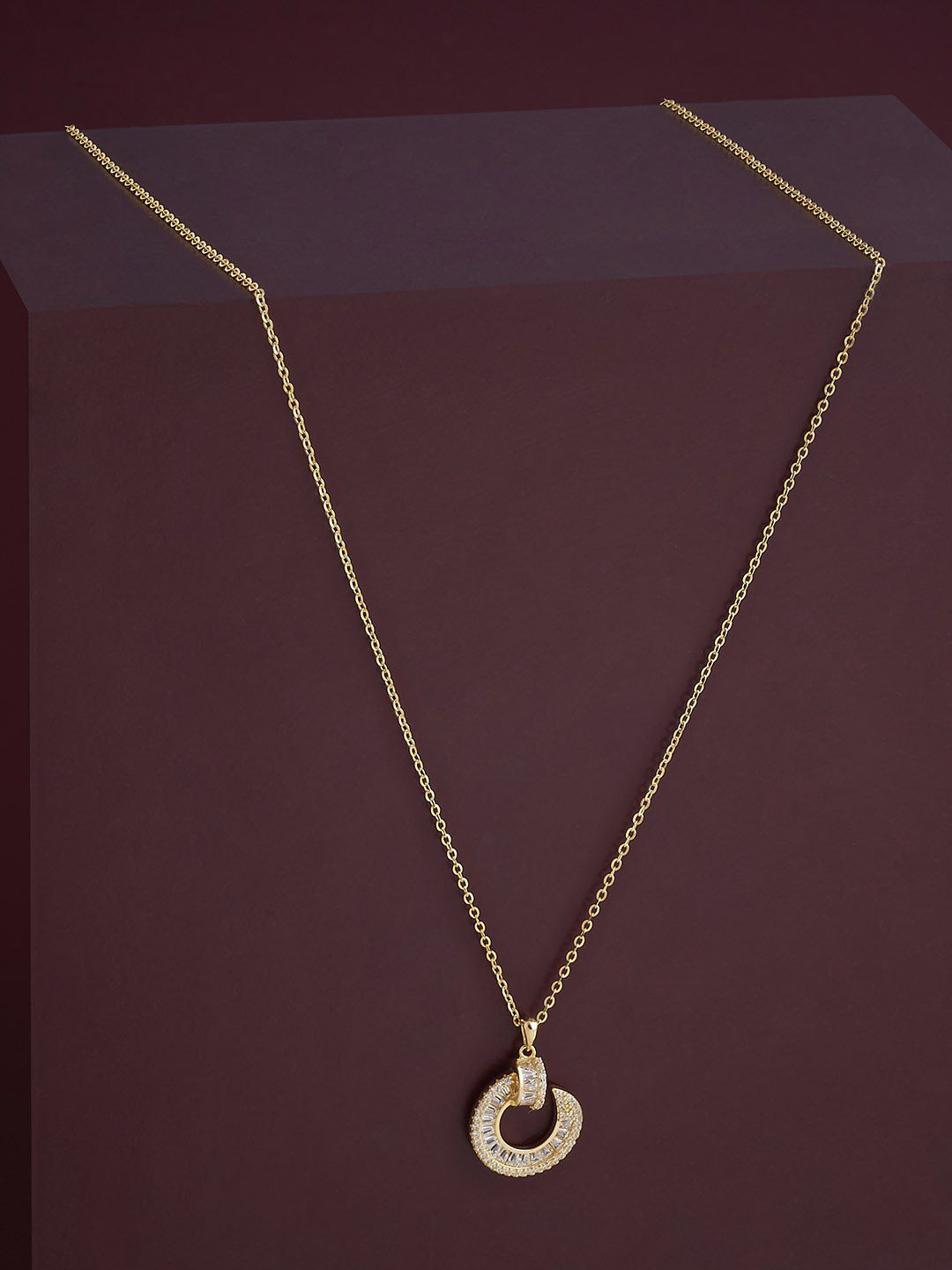Kushal's Fashion Jewellery  92.5 Silver White Gold-Plated Contemporary Pendants
