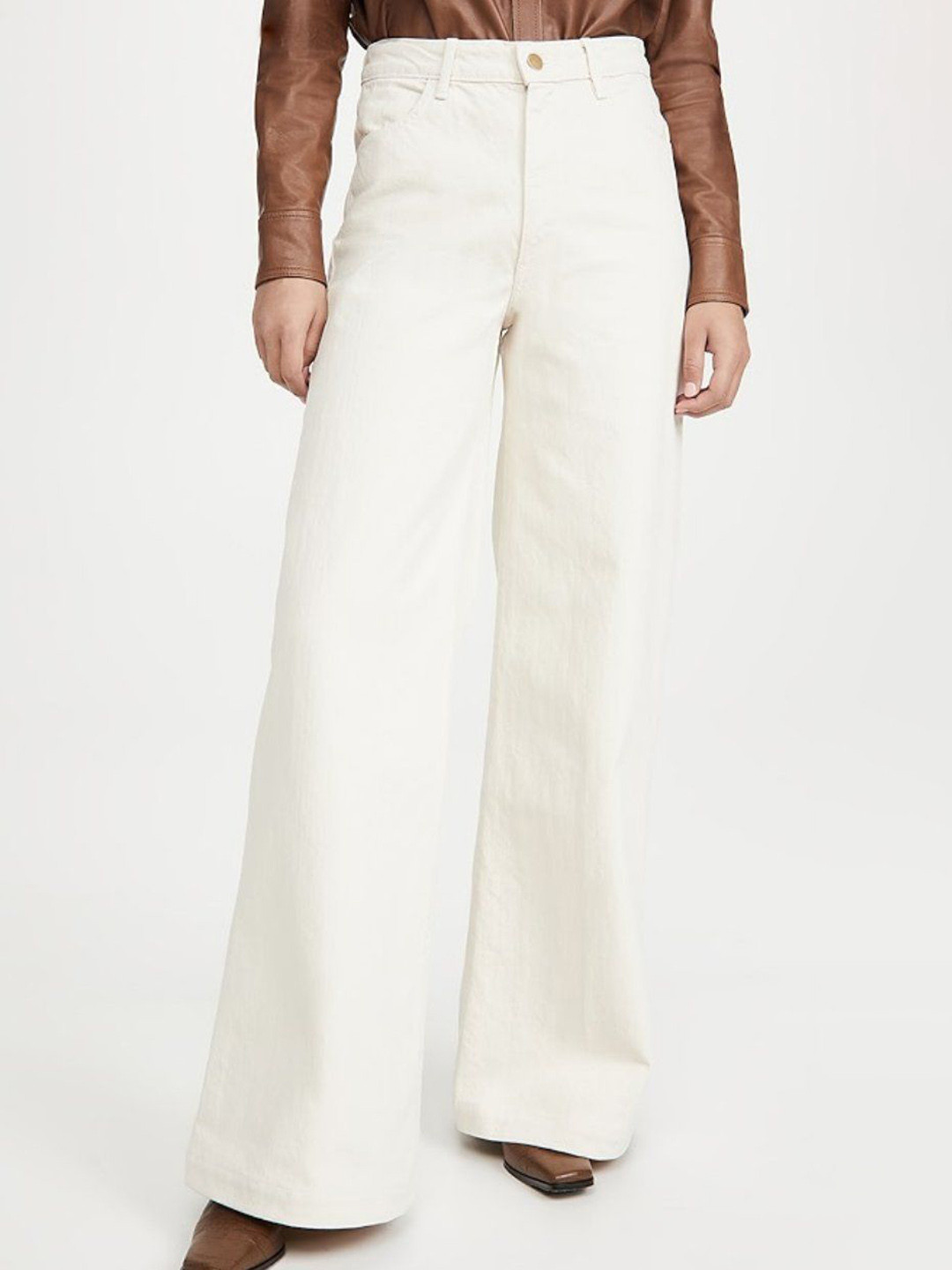 NU CLOTHS Women Comfort Wide Leg High-Rise Stretchable Coloured Jeans