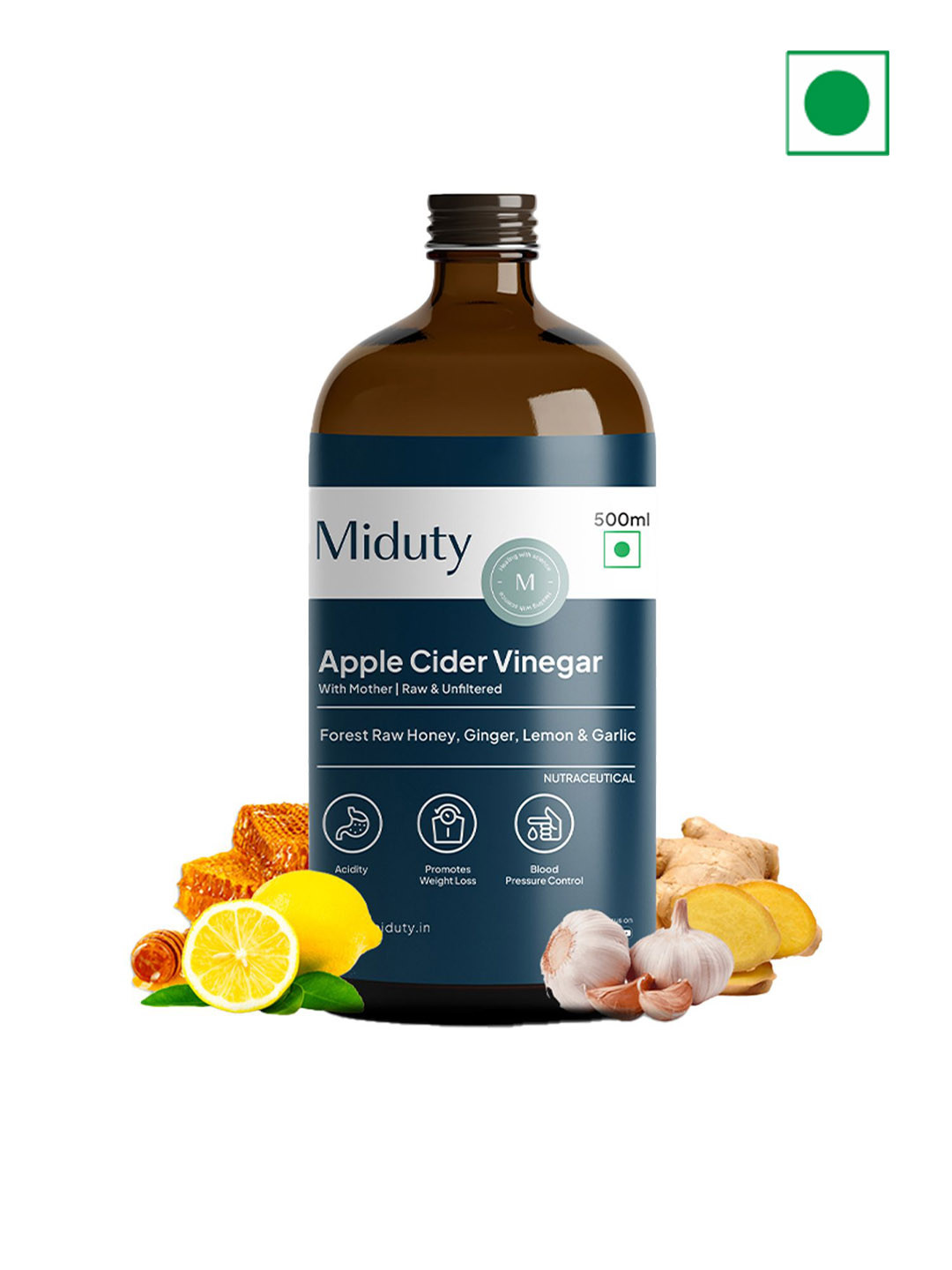MIDUTY Apple Cider Vinegar Honey - 500 ml