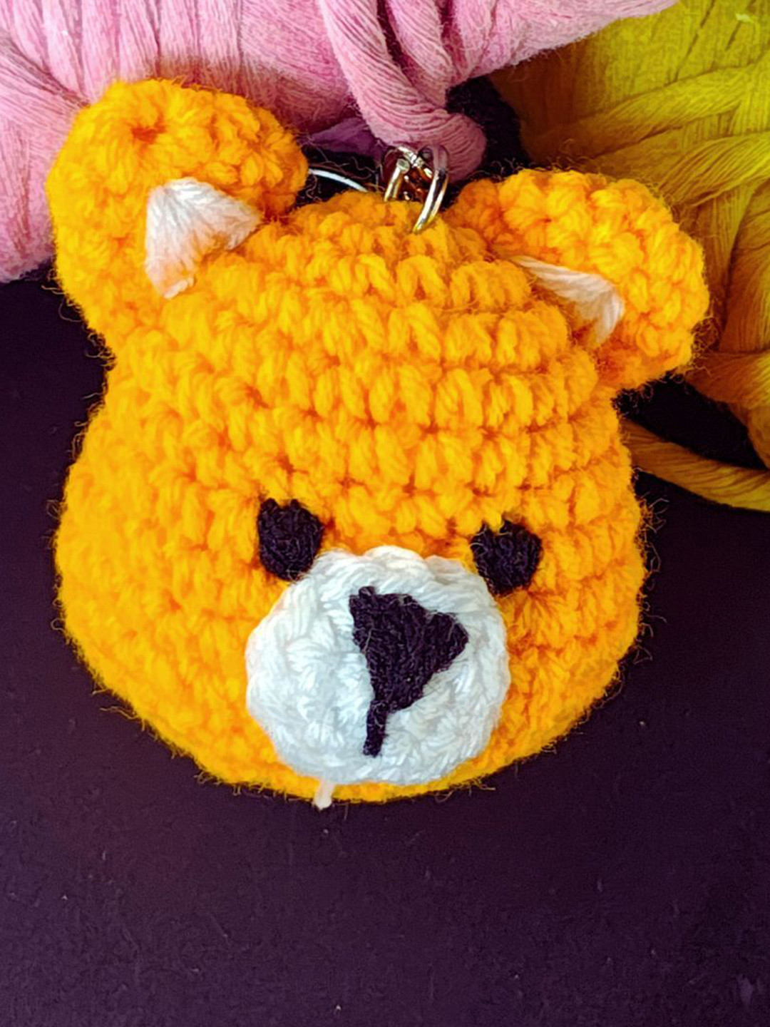 TheYUGO Self Design Teddy Bear Crochet Toy Key Chain