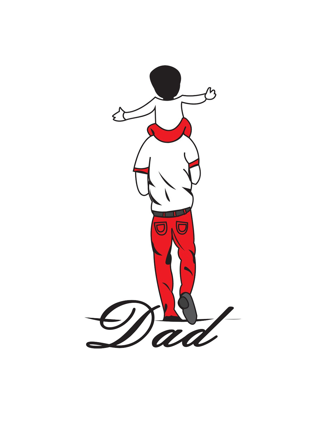 VOORKOMS Dad With Son Temporary Waterproof Tattoo