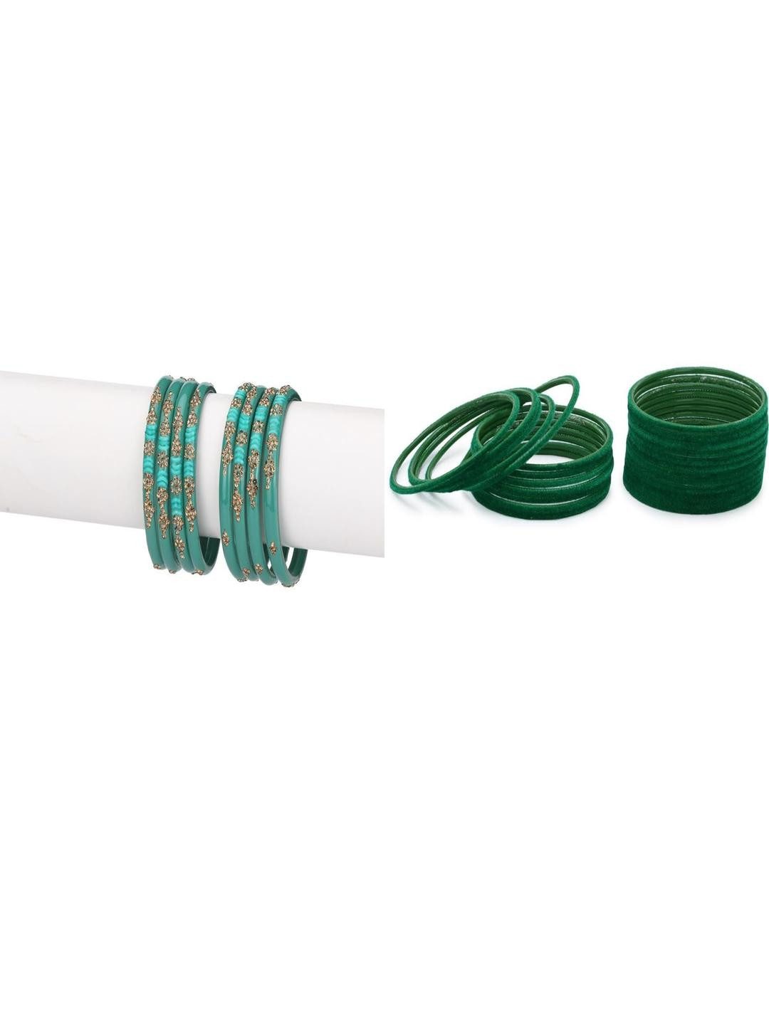 SOMIL Set Of 32 Multi Alloy Artificial Stones & Beads Bangles