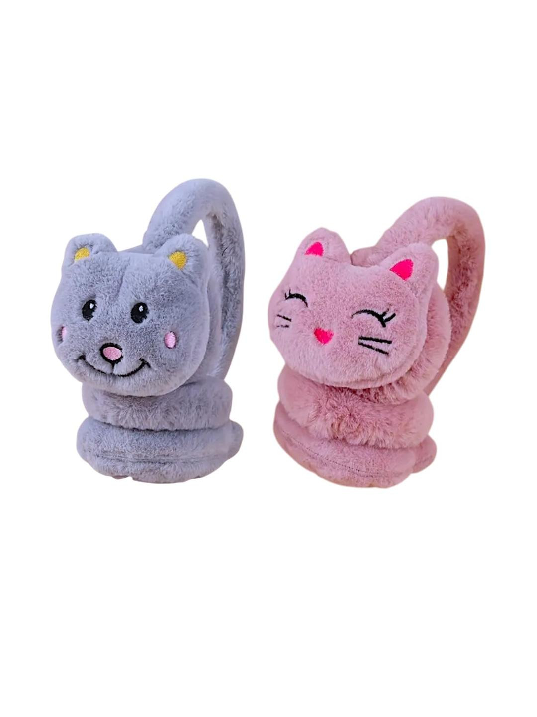 Trubliz Kids Ear Muffs Combo  (Pack of 2) (Grey, Pink)