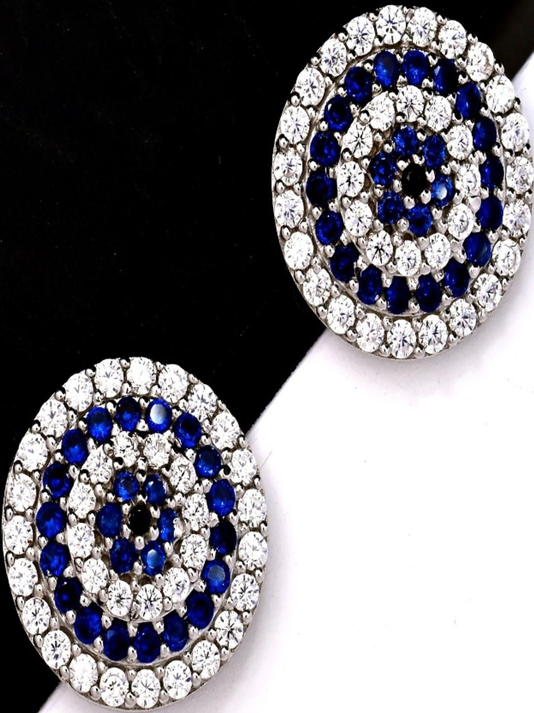 Vinayak Jewellers 925 Sterling Silver The Azure Cascade Silver Earrings