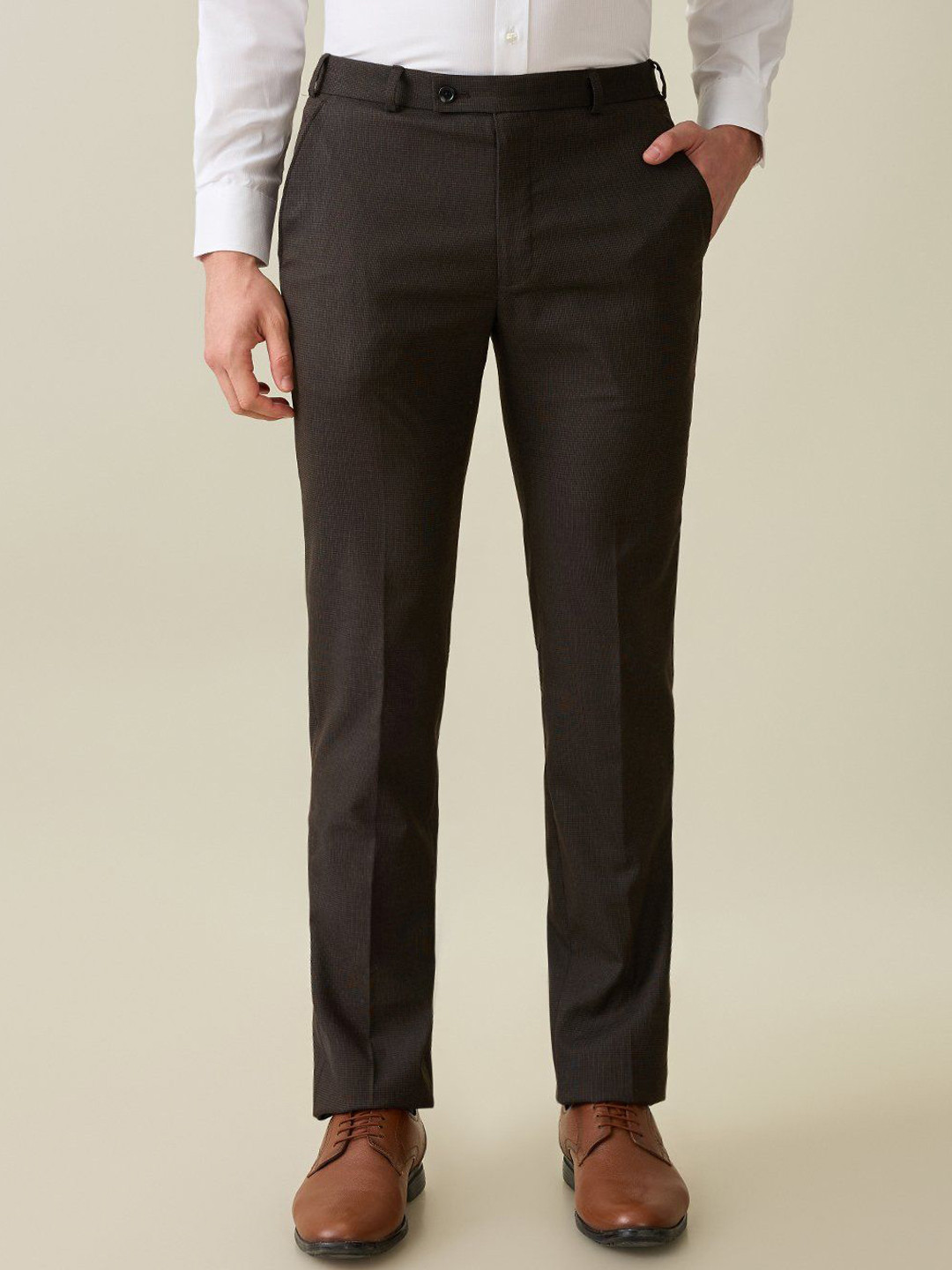 Park Avenue Men Urban Slim Slim Fit Mid-Rise Formal Trousers