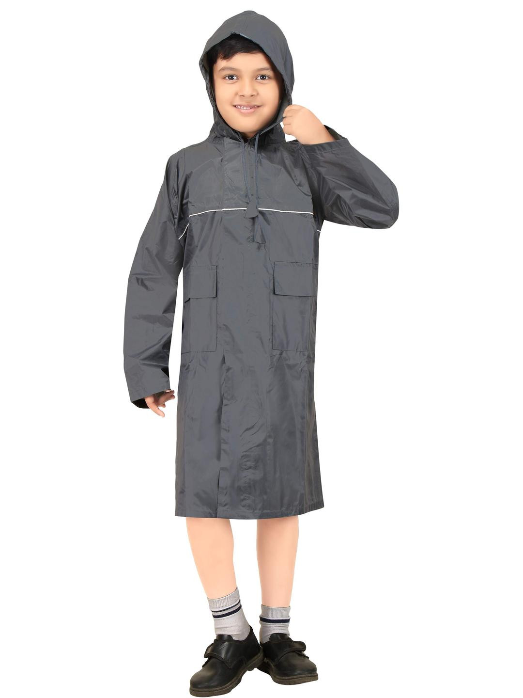 Goodluck Kids Grey Rain Jacket