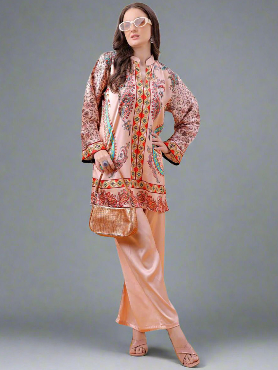 SWI Stylish Floral Printed Tunic And Trousers