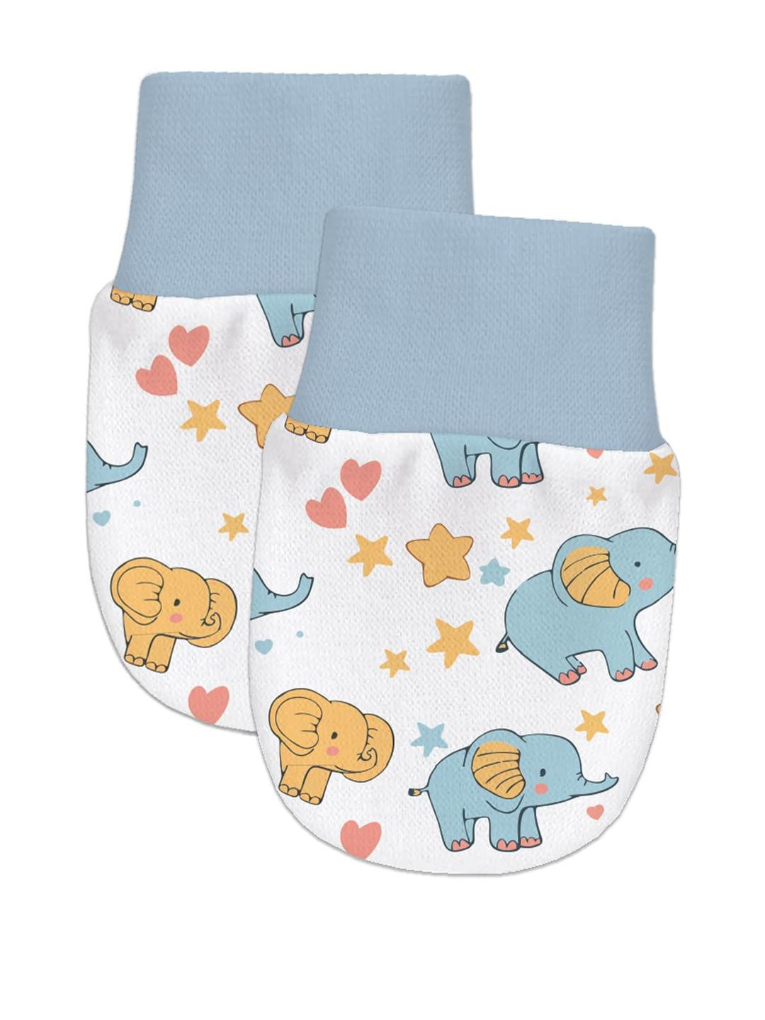 Adhigams Baby Elephant Newborn Cotton Mittens