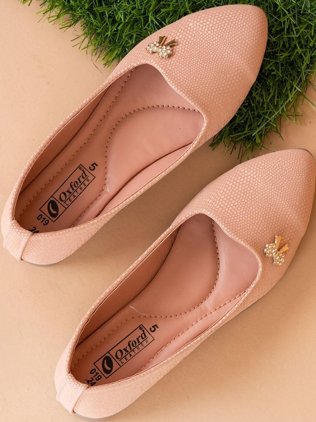 Powermerc Women Peach Printed Ballerinas