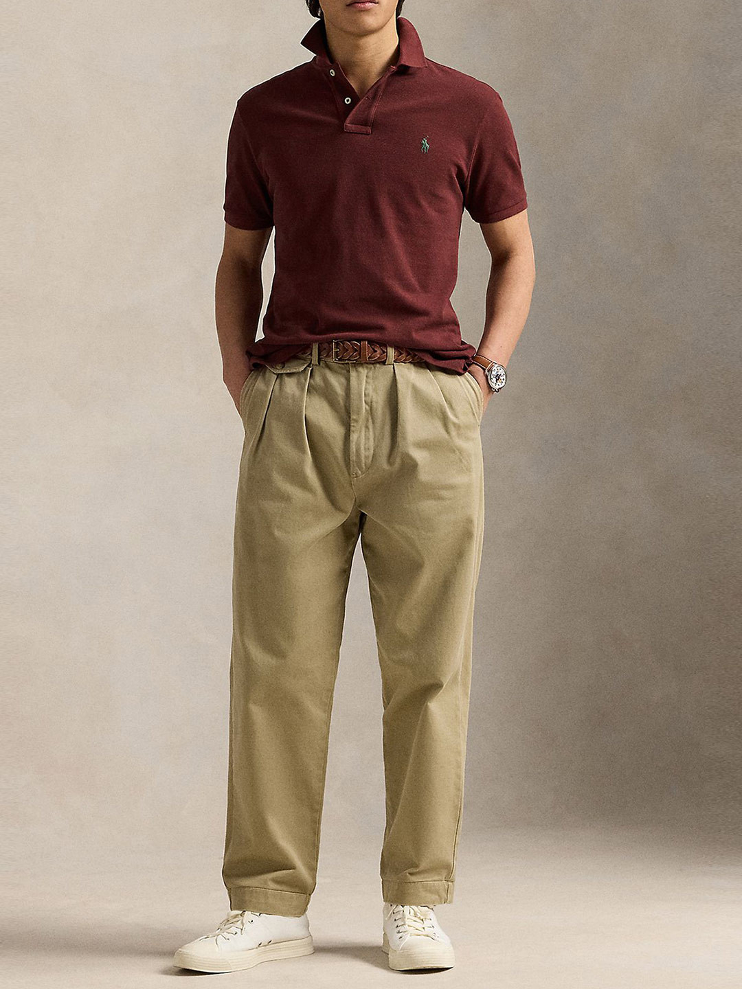 Polo Ralph Lauren Men The Iconic Mesh Solid Polo Collar Casual Shirt