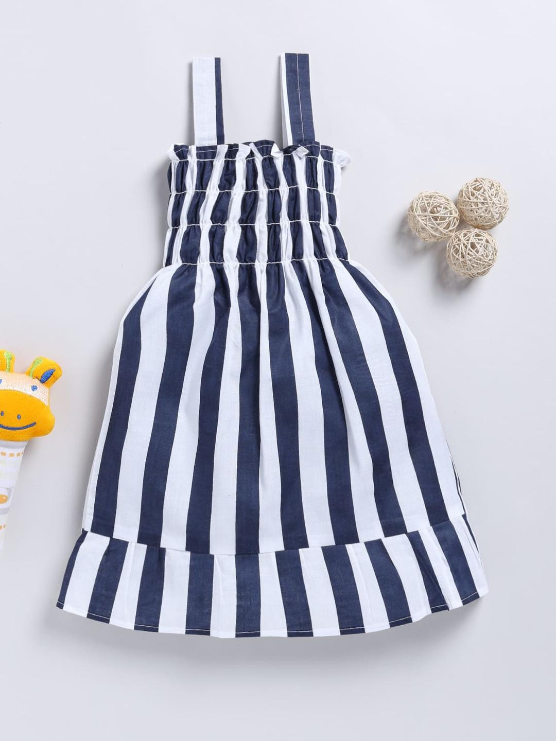 CHANDRIKA Striped A-Line Dress