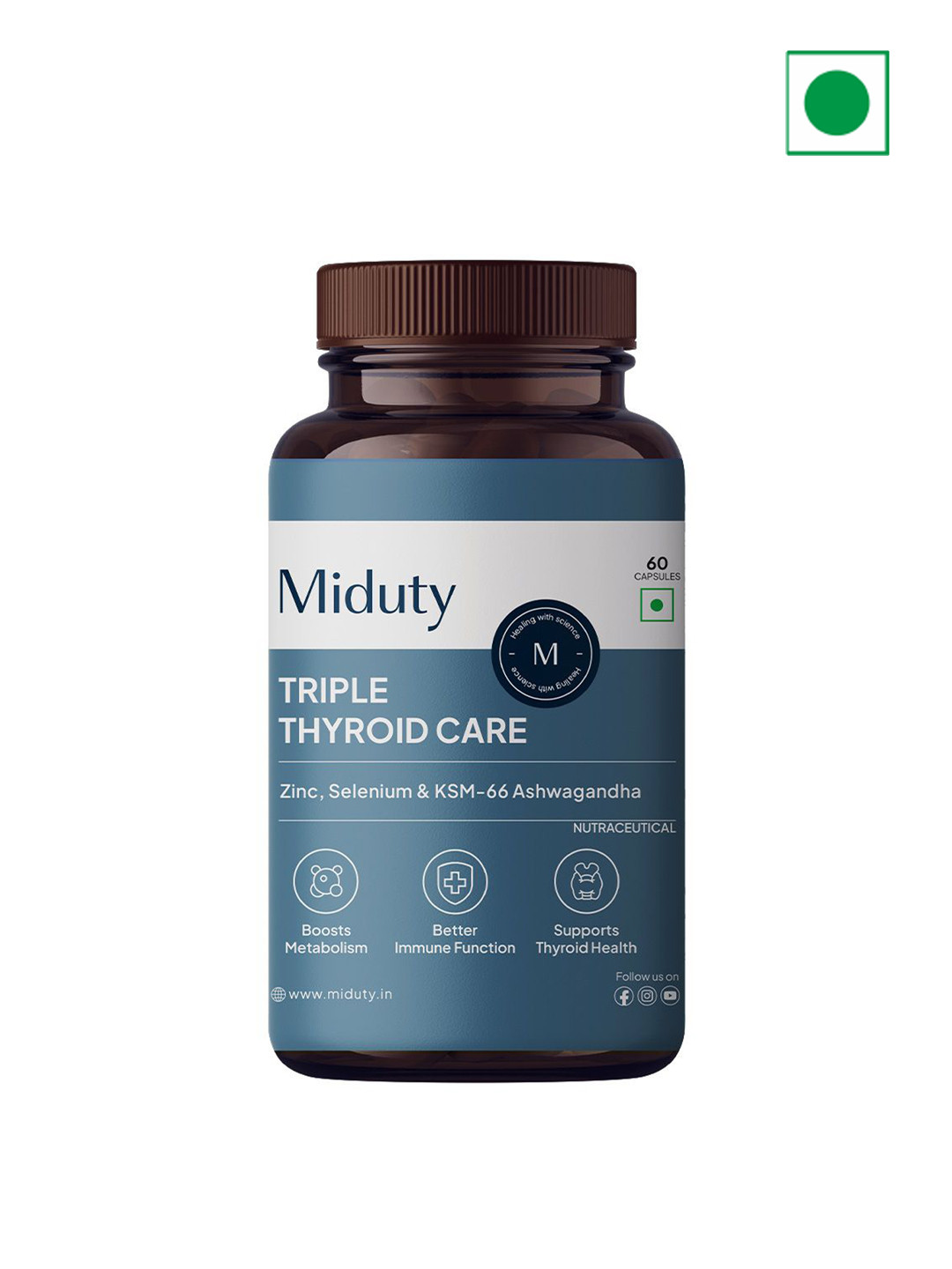 MIDUTY Triple Thyroid Care  Capsules - 60 Capsules