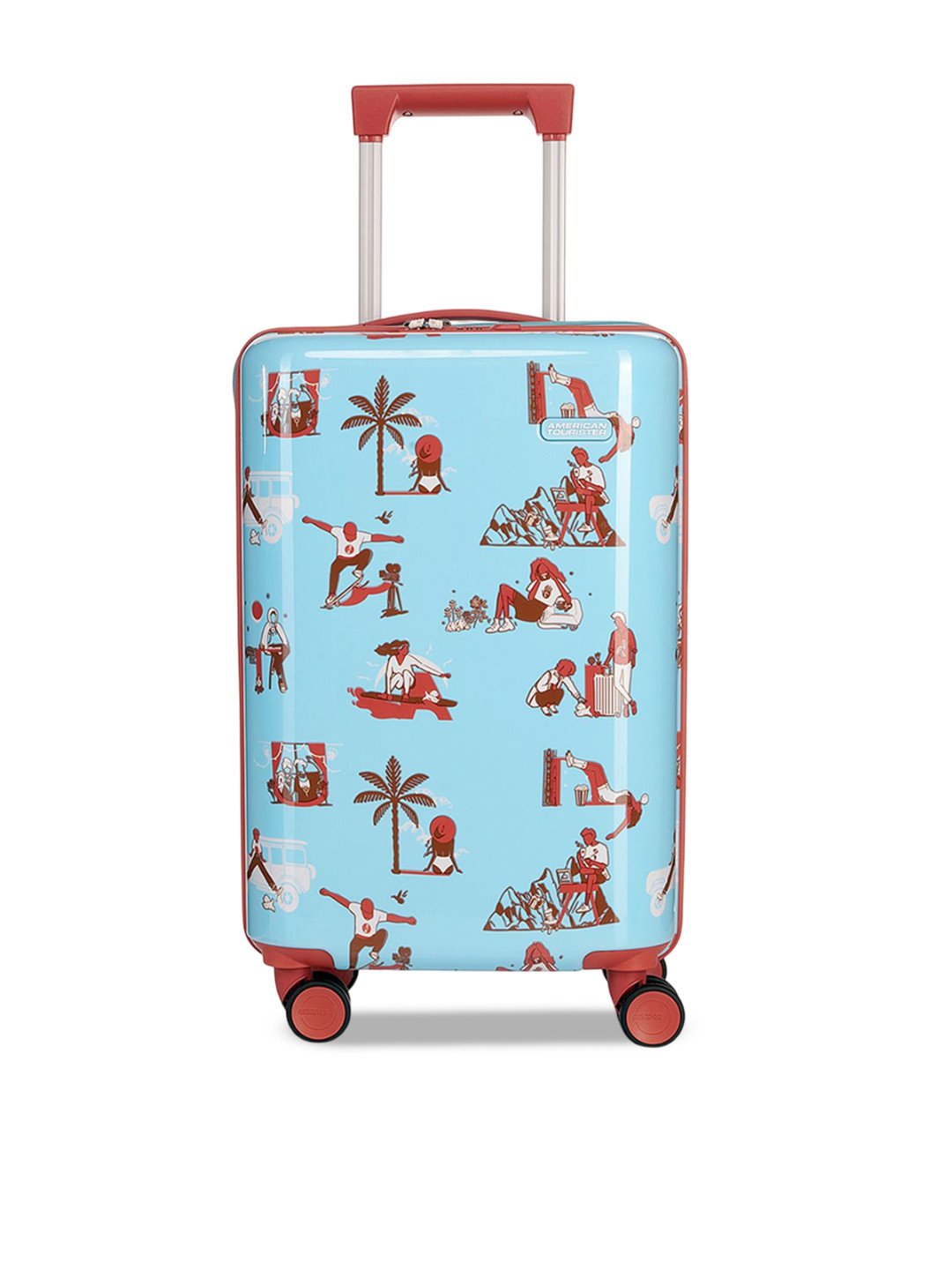 AMERICAN TOURISTER Lc Masaba Printed Hard-Sided Small Cabin Trolley Bag