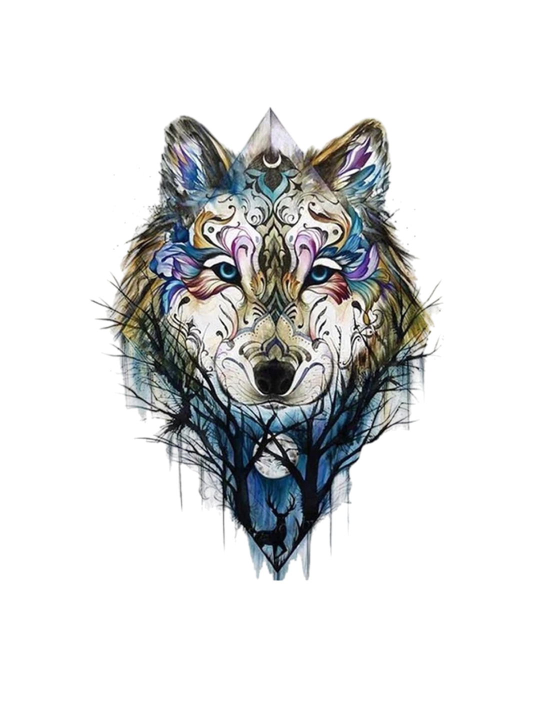 VOORKOMS Fox Dragon Temporary Body Tattoos