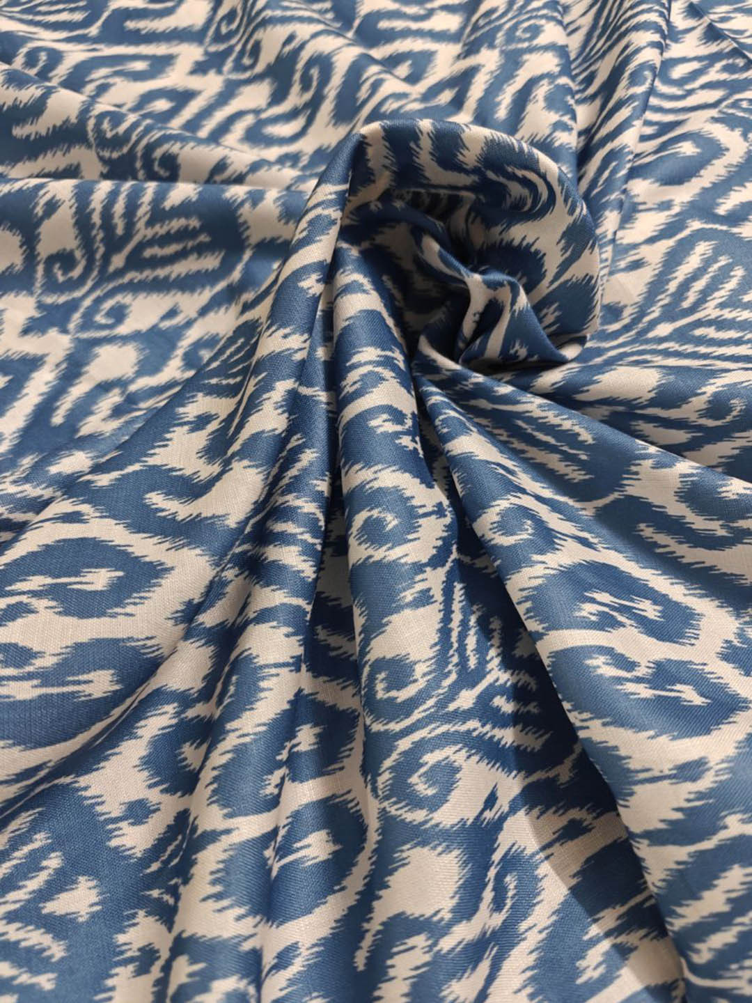 NK Textiles Paisley Printed Ikat Unstitched Dress Material