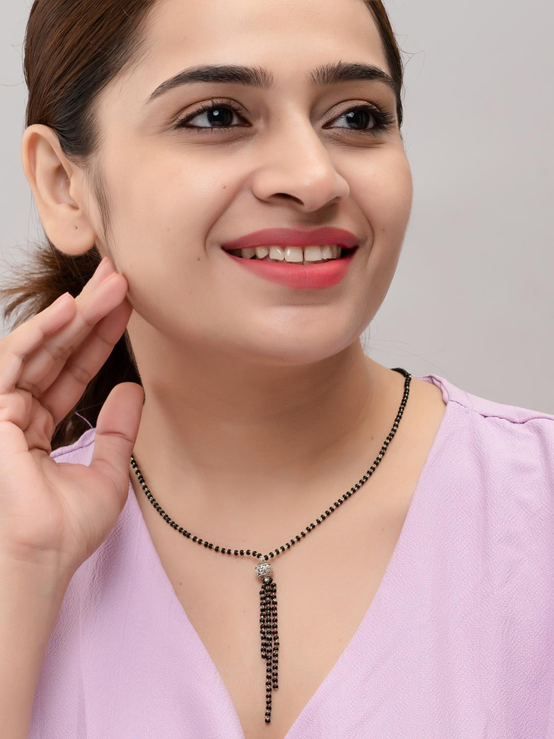 HEEVA CREATION Multicoloured Metal Mangalsutra