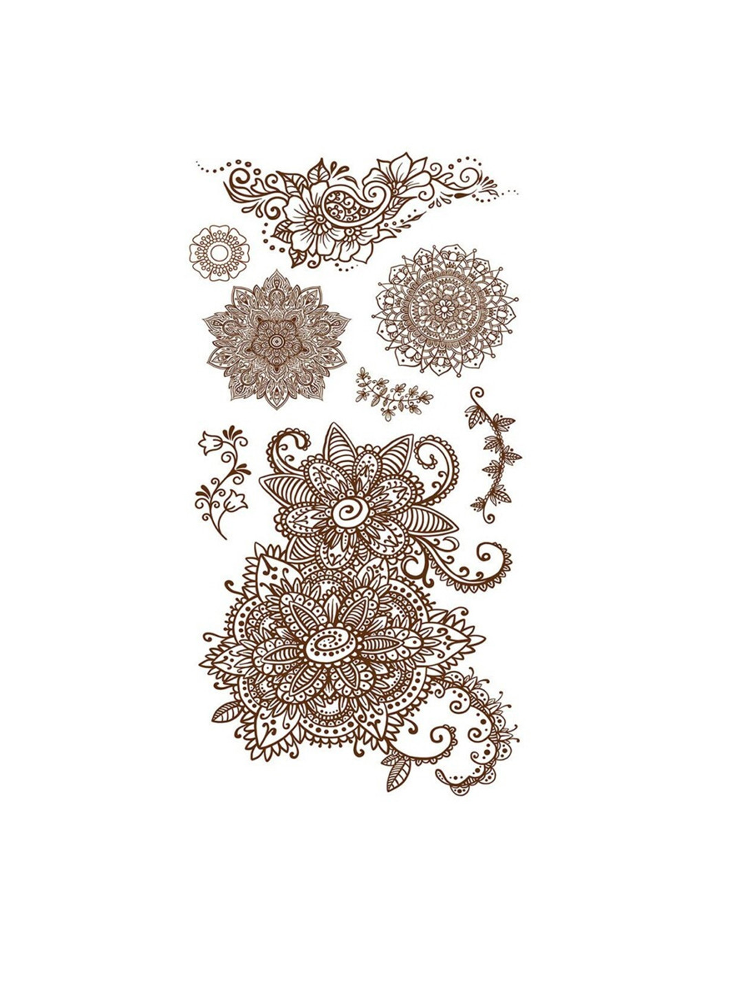 VOORKOMS Mehndi Full Hand Tattoo Temporary Tattoo