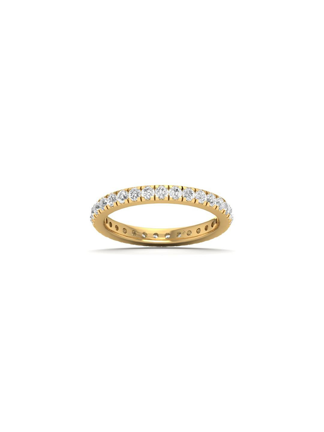 True Elegant Gold-Plated Moissanite Eternity Band