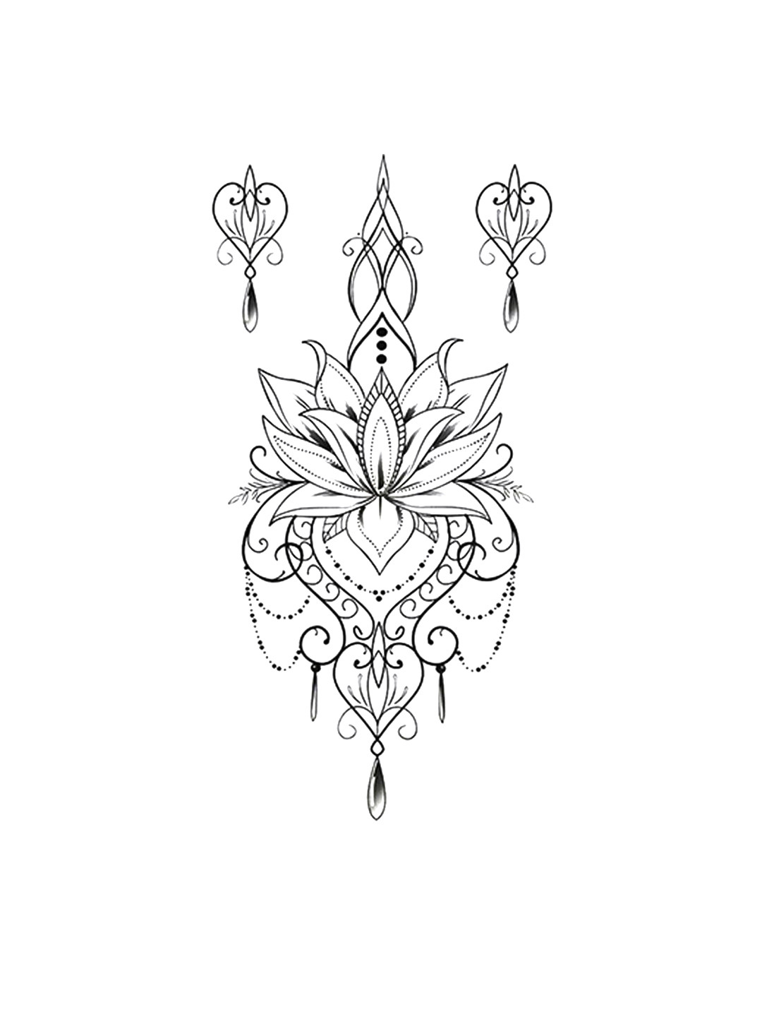 VOORKOMS Matte Finish Realistic Semi Temporary Waterproof Body Tattoo