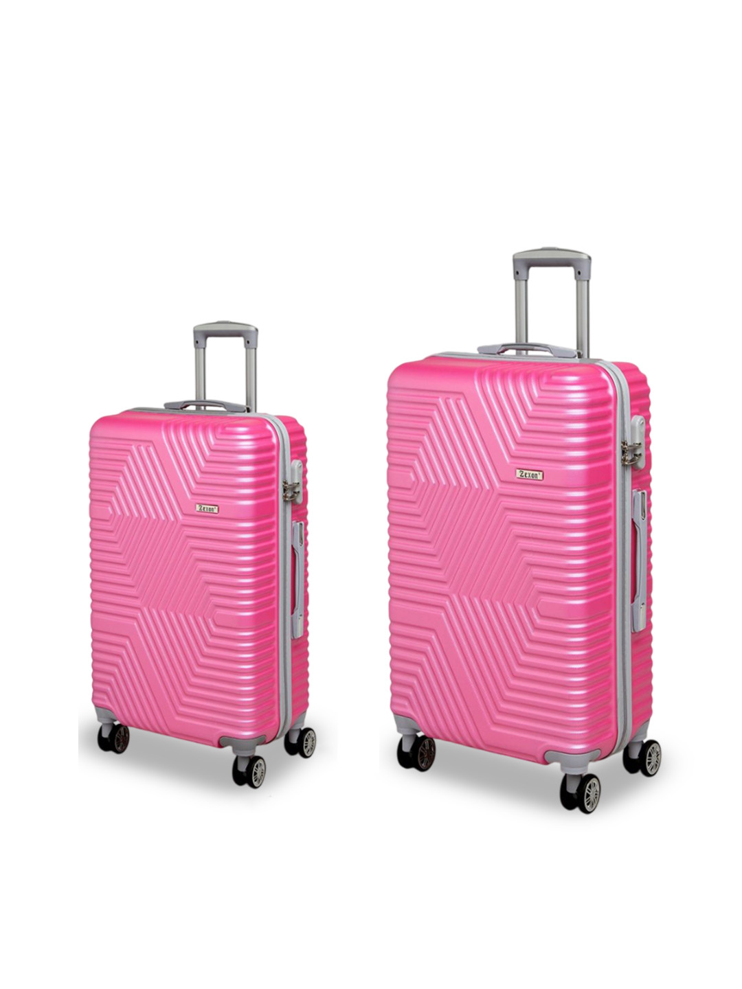 Kandel London Men Pink Hard Sided Trolley Bag