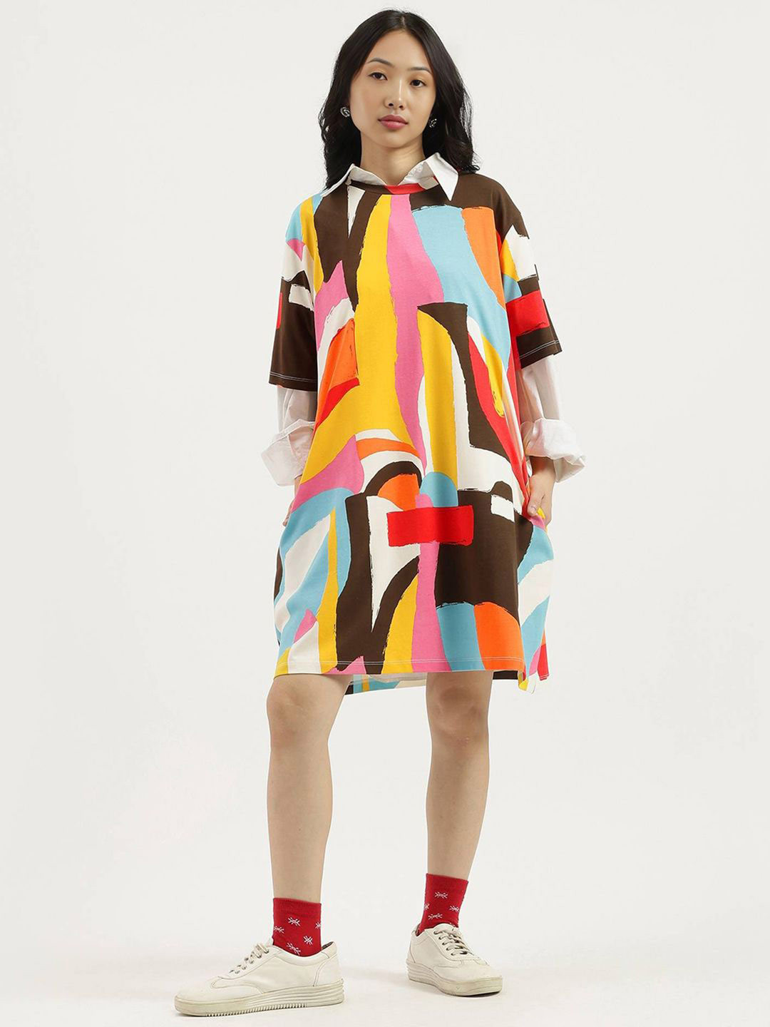 United Colors of Benetton Women Colourblocked Shirt Dress