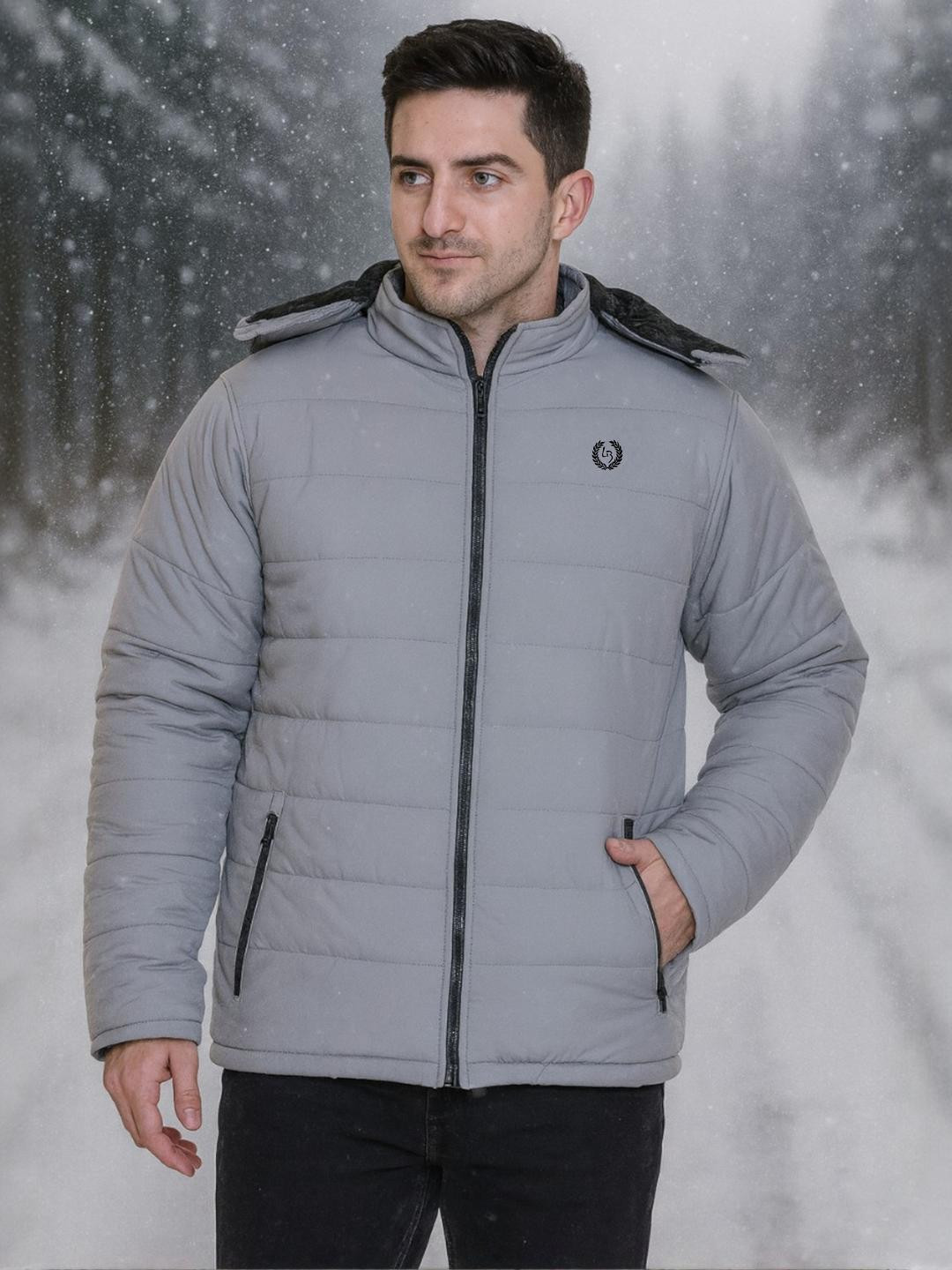 LEE BONEE Grey Insulator Outdoor Puffer Jacket