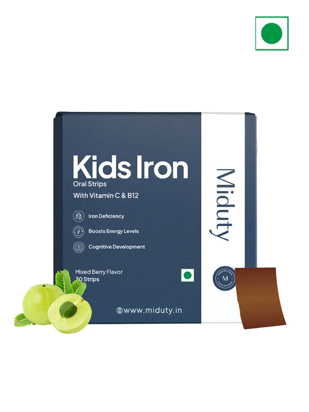 MIDUTY Kids Iron Strips - Berry - 30 Strips