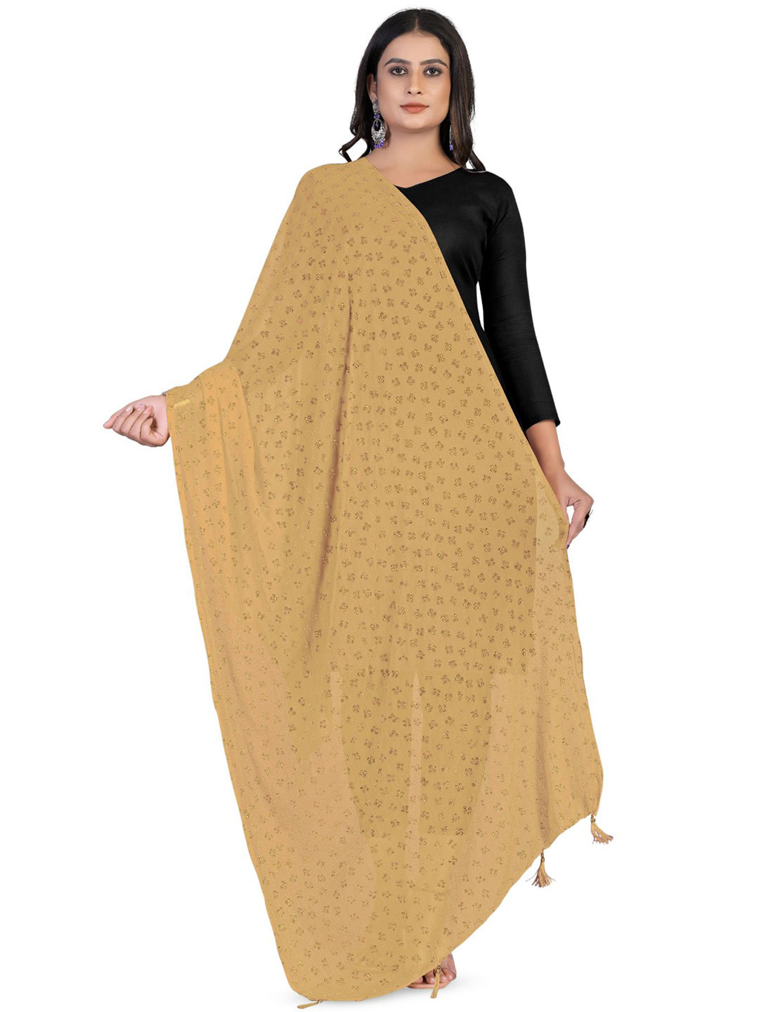 Kemza Floral Printed Chiffon Dupatta