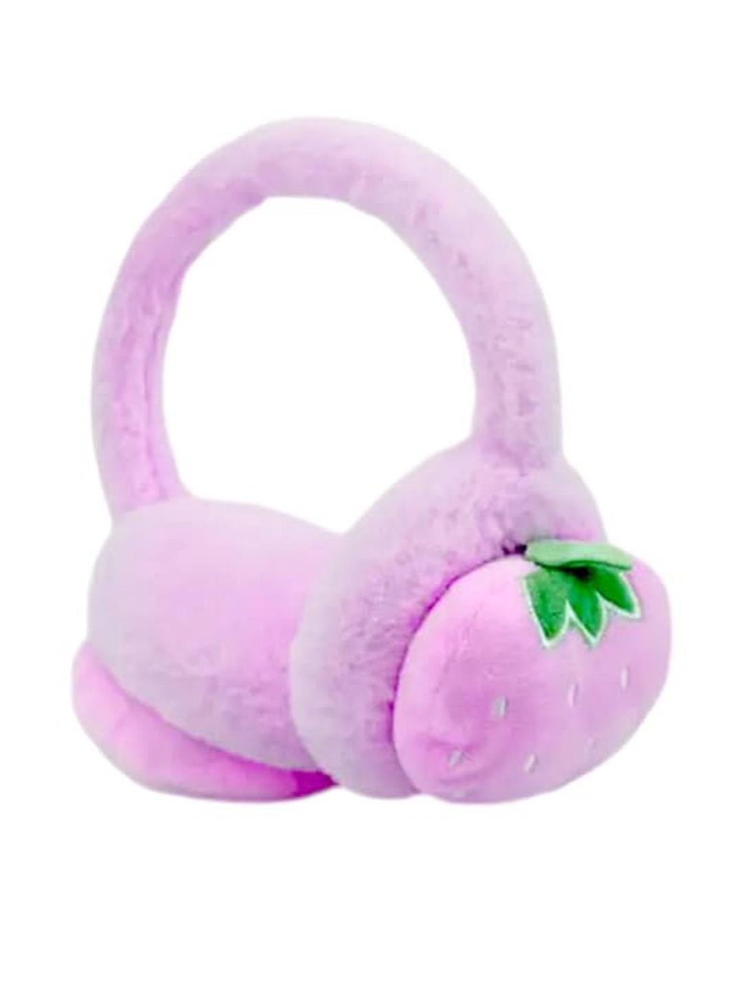 Trubliz Unisex Kids Purple With Strawberry Design Chill Wrap Ear Muffs
