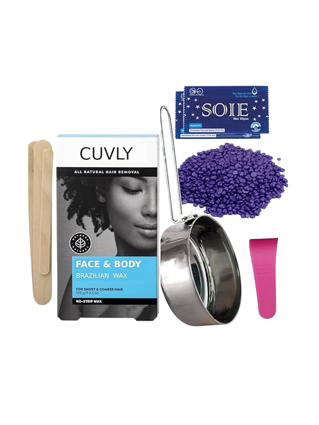 CUVLY Face & Body Brazilian Wax - 100 g