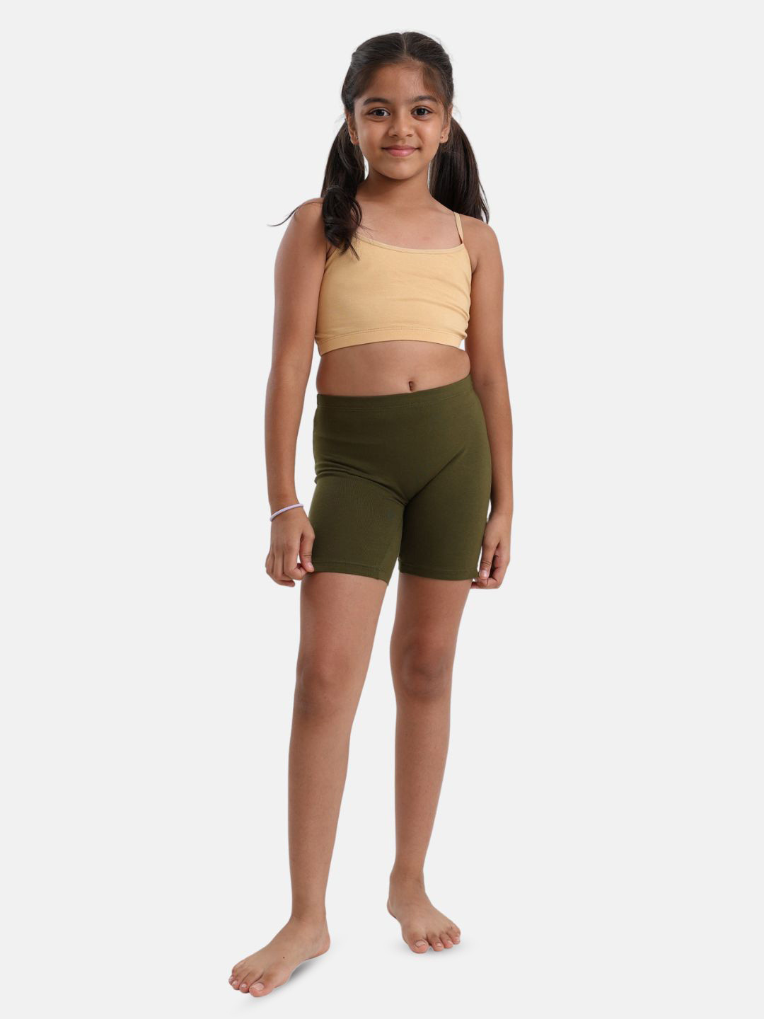 mackly Girls Full Coverage Non Padded Beginners Bra with Inner Shorts