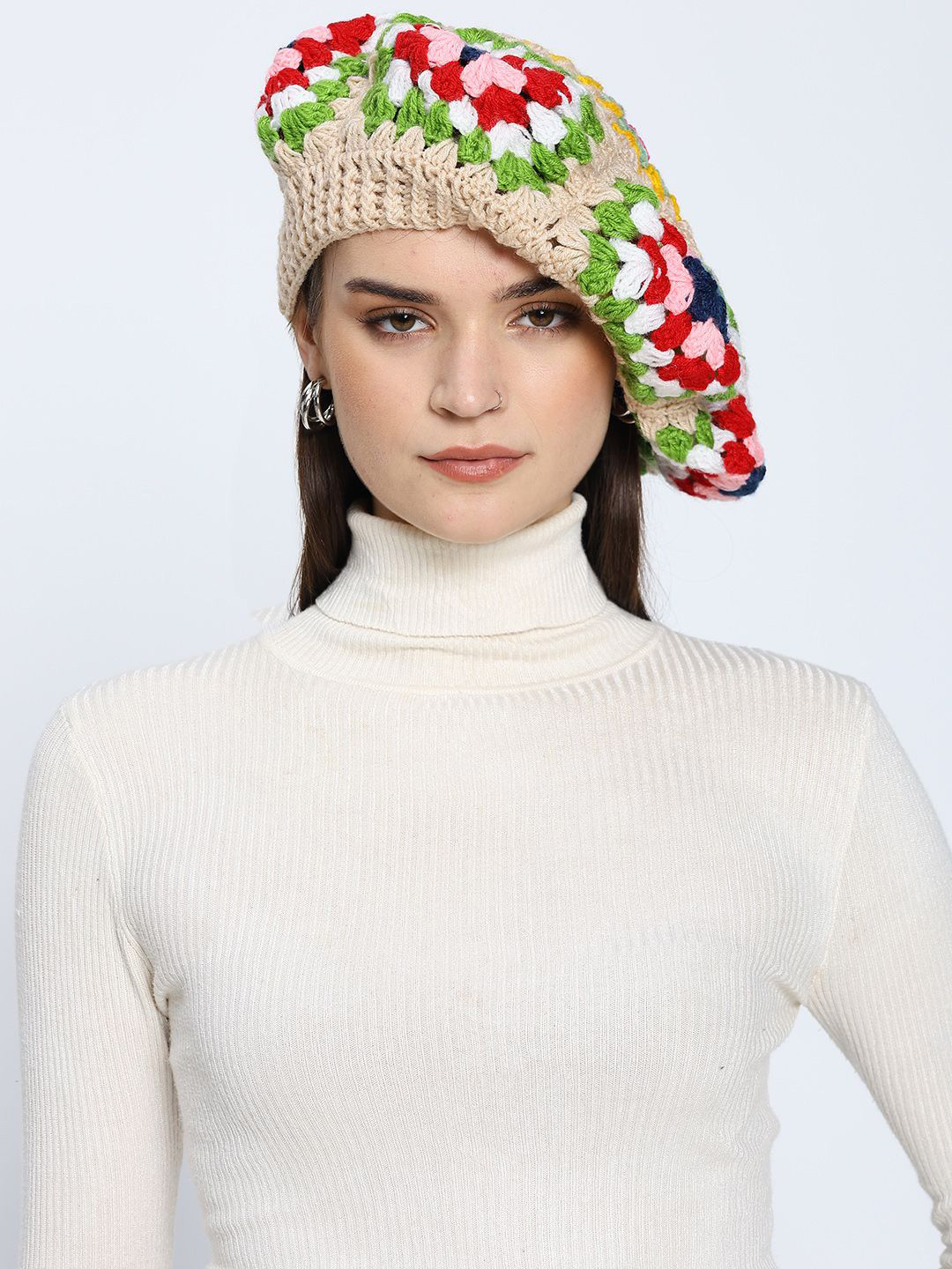 Sugercandy Women Embroidered Woollen Bohemian Beret