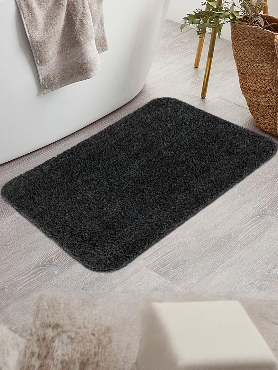 IVAZA Grey Microfibre Super Soft Yarn Bath Rugs