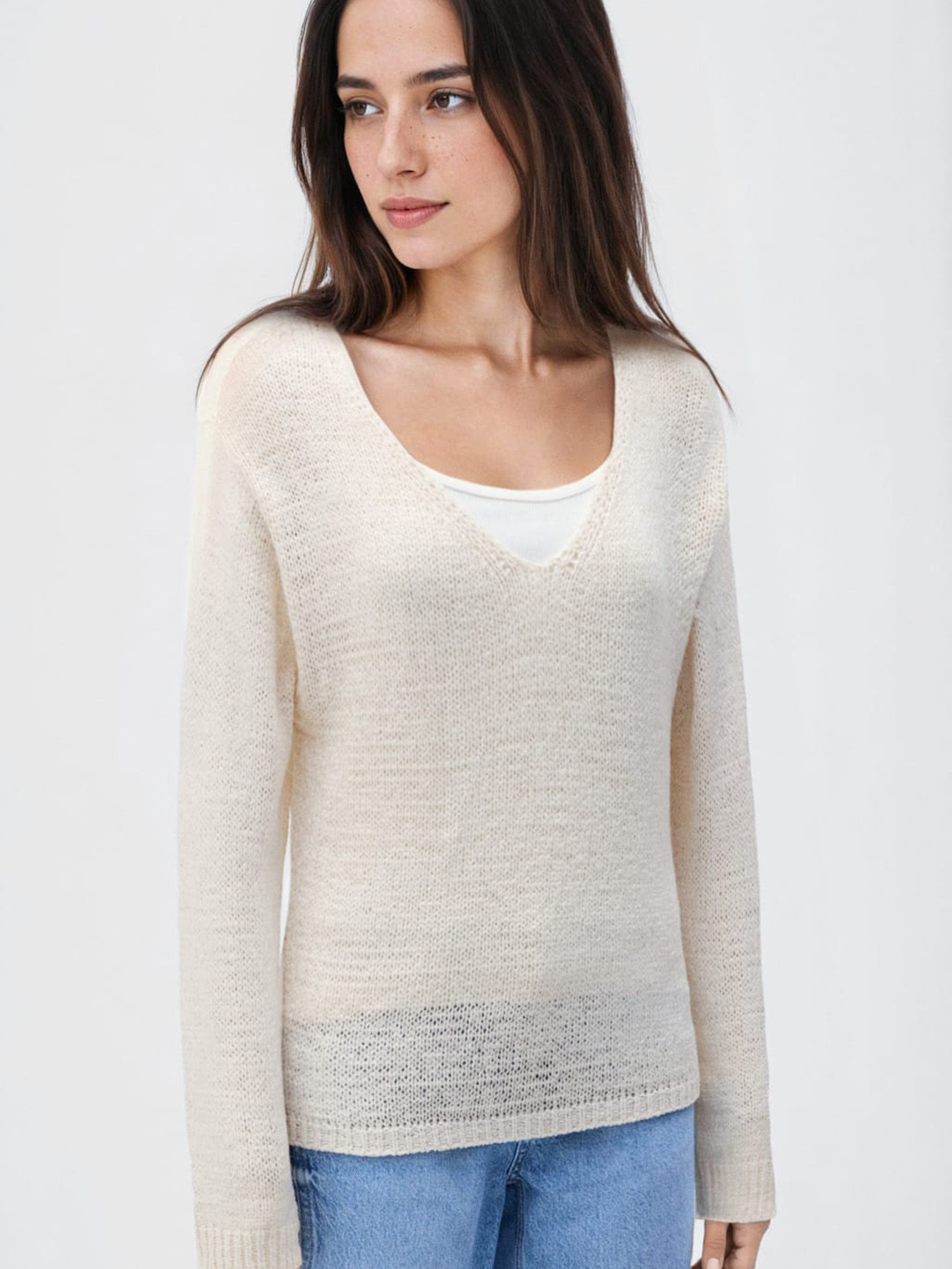 MANGO Openwork Knit Pullover
