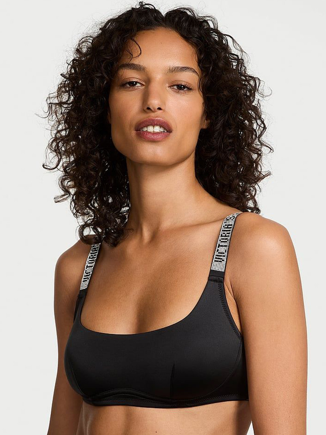 Victoria's Secret Medium Coverage Shine Strap Scoop Bralette