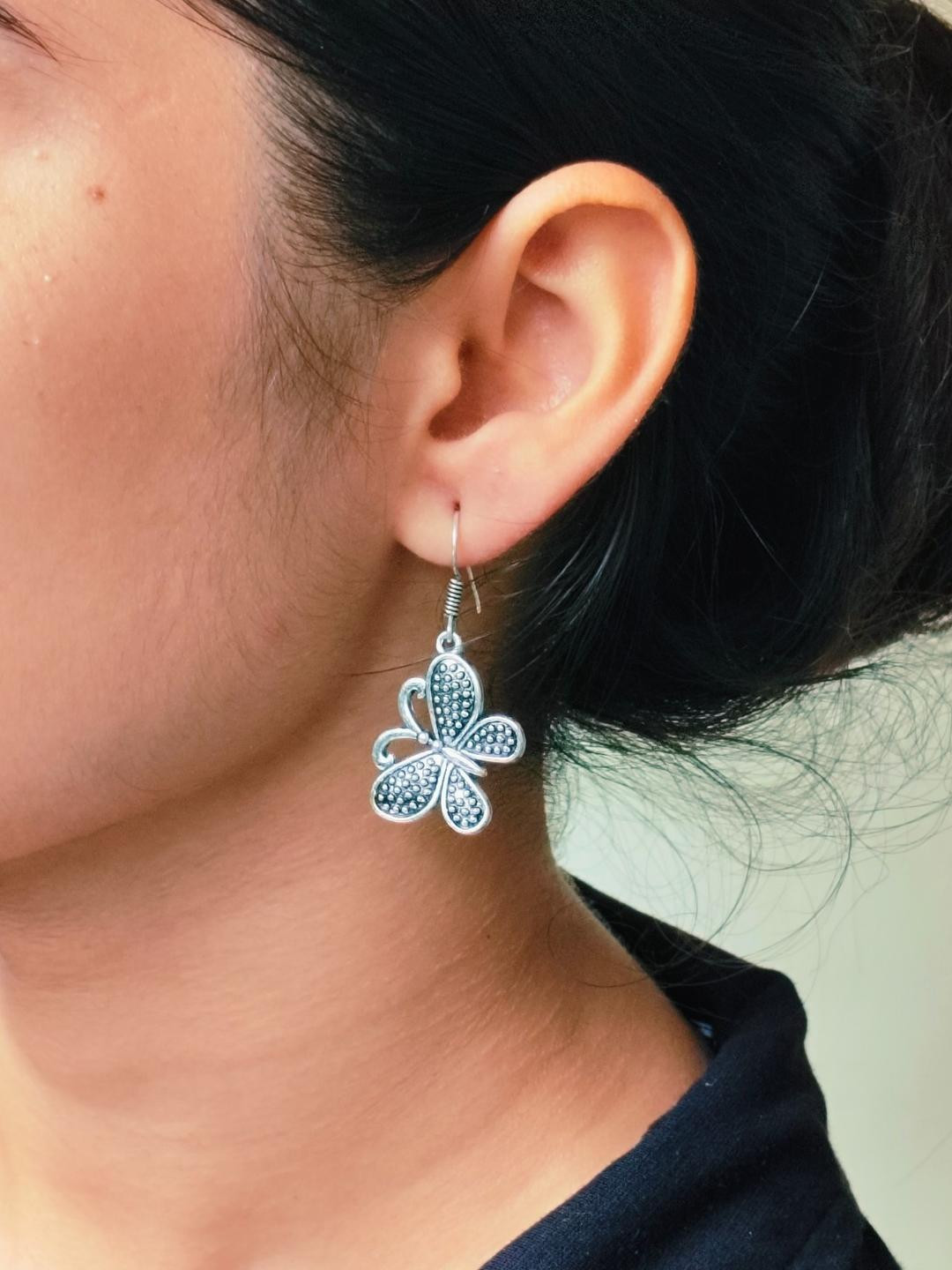 D9creation Butterfly Dangler Earrings