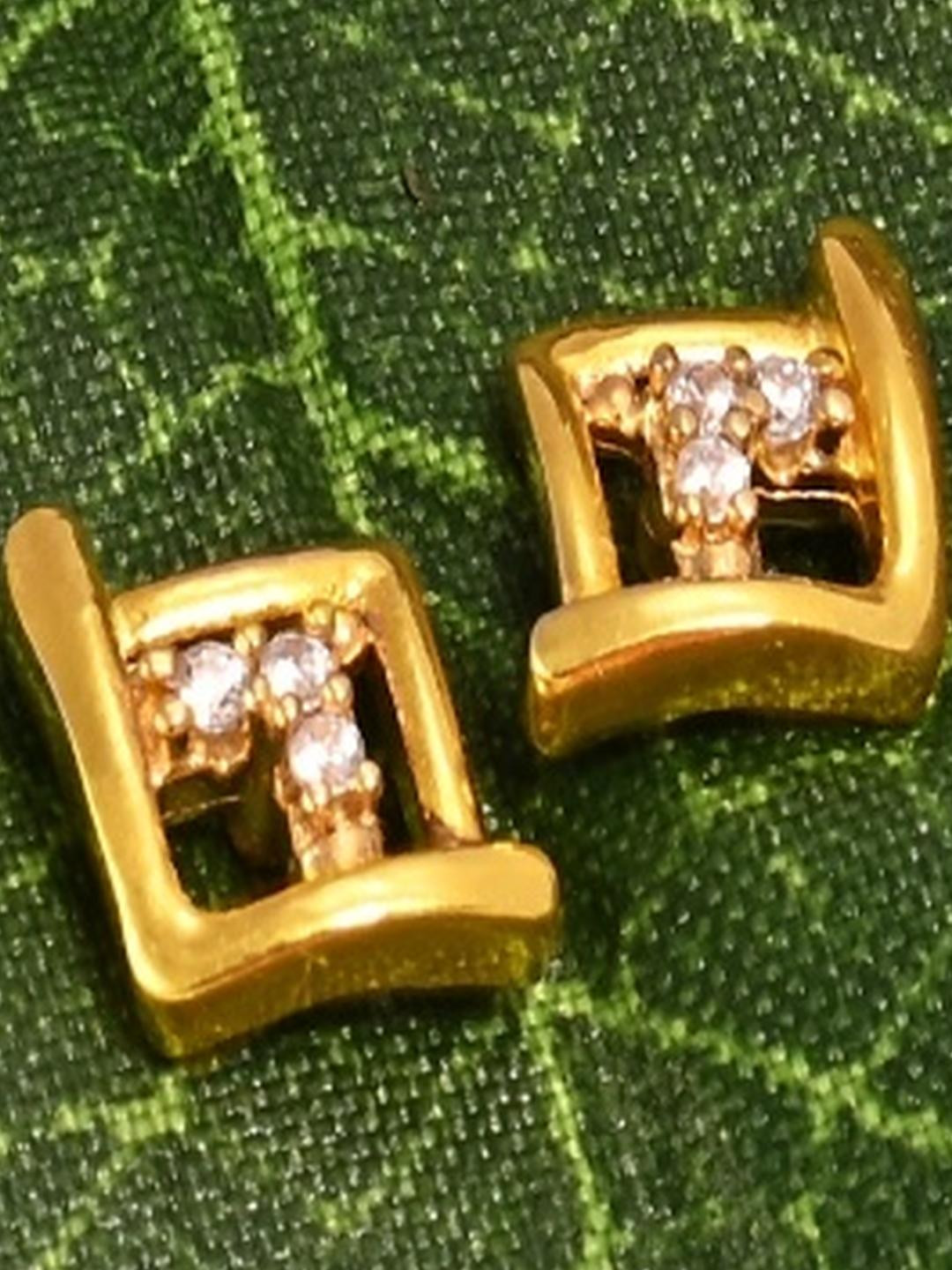 Vinayak Jewellers 925 Sterling Silver The Silver Gleam Sparkle Stud Earrings