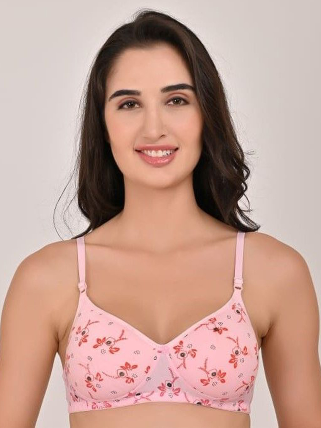 Moda Rapido Floral Print Full Coverage Soft Cotton Padded Non-Wired Bra